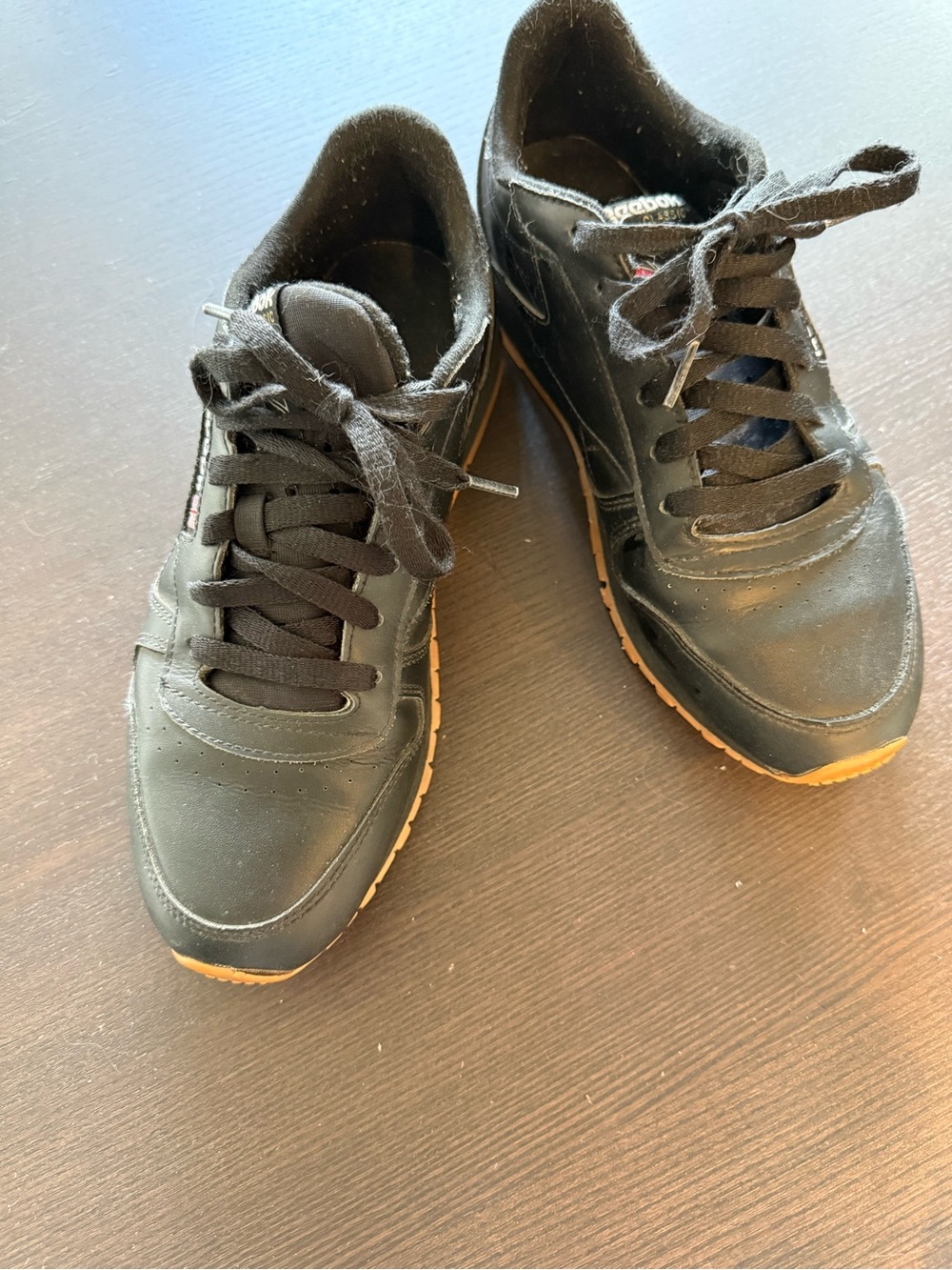 Reebok Black Sneakers with Gum Outsole